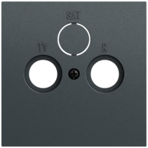 cub. caja con.antena coax. System 70 antracita(pint.)
