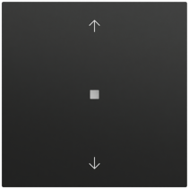 ps. tec.basc. 1e flechas OneKNX System 70 negro m(pint.)