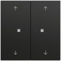 ps. tec.basc. 2e flechas OneKNX System 70 negro m(pint.)