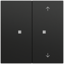 ps. tec.basc. 2e s.impr./flechas OneKNX System 70 negro m(pint.)